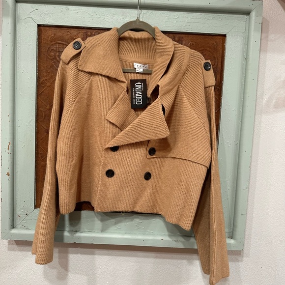 HYFVE Sweaters - HYFVE Tan Double-Breasted Cardigan